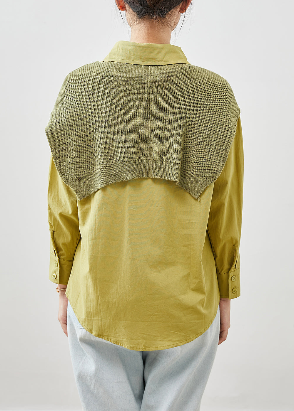 Green Oversized Gift Shawl Cotton Shirts Fall