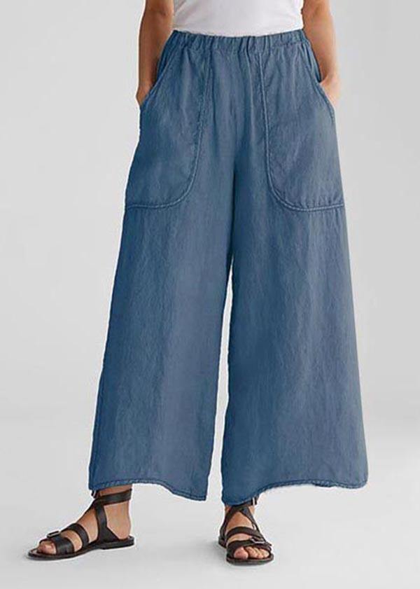 Cotton Linen Loose Wide Leg Pants