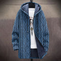 Men's Vintage Crochet Knitted Graphic Comfort Plush Hooded Coat elevenforest