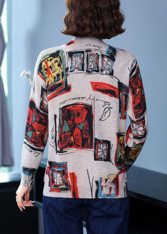 Red Zircon Cozy Cotton Knit Sweaters O-neck Long Sleeve
