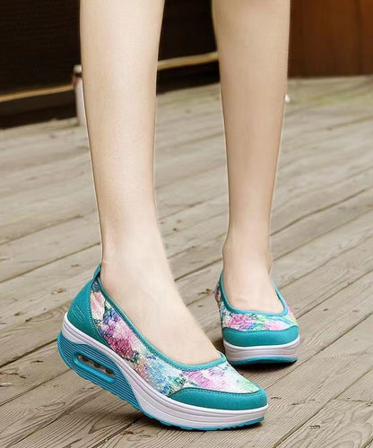 Splicing Platform Purple Breathable Mesh Soofairy Shoes-20251