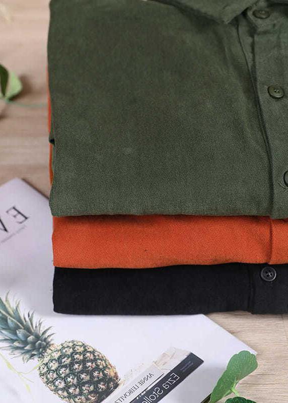 Organic Orange Coat for Woman Wardrobes Lapel Batwing Sleeve Spring Coats