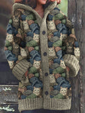 Wooly Cats Women's Cozy Hooded Cardigan elevenforest