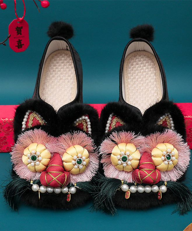 Style Splicing Tiger Head Shoes Embroidered Soft Sole