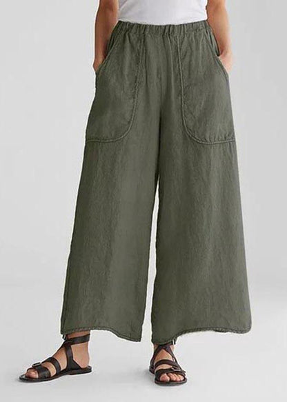 Cotton Linen Loose Wide Leg Pants