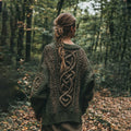 Vintage Women's Celtic Knot Chunky Knit Cozy Jacquard Cardigan elevenforest