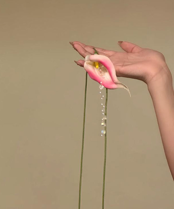 Green Pearl Horseshoe Lotus Tassel Princess Necklace