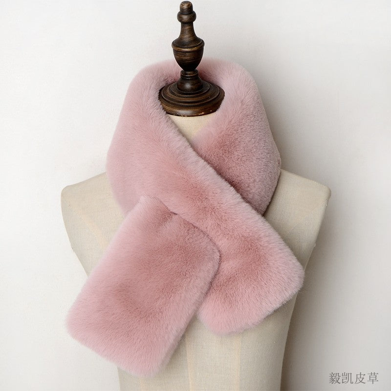 Comstylish Vintage Basic Cozy Ecofriendly Fur Scarf