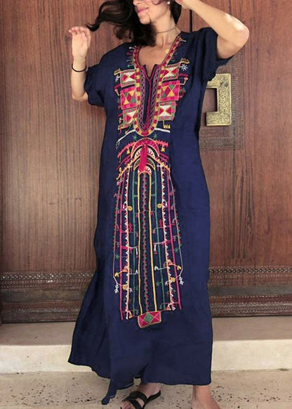 White Embroidered Lace Up Cotton Dresses Summer