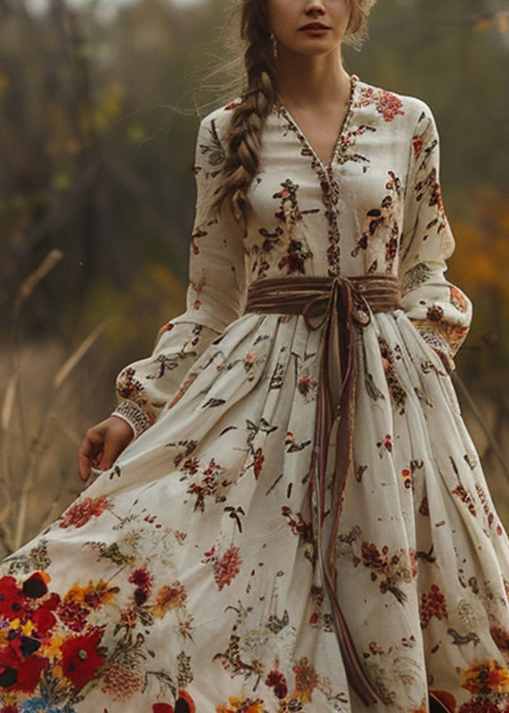 -beige-print-exra-large-hem-long-dress-spring