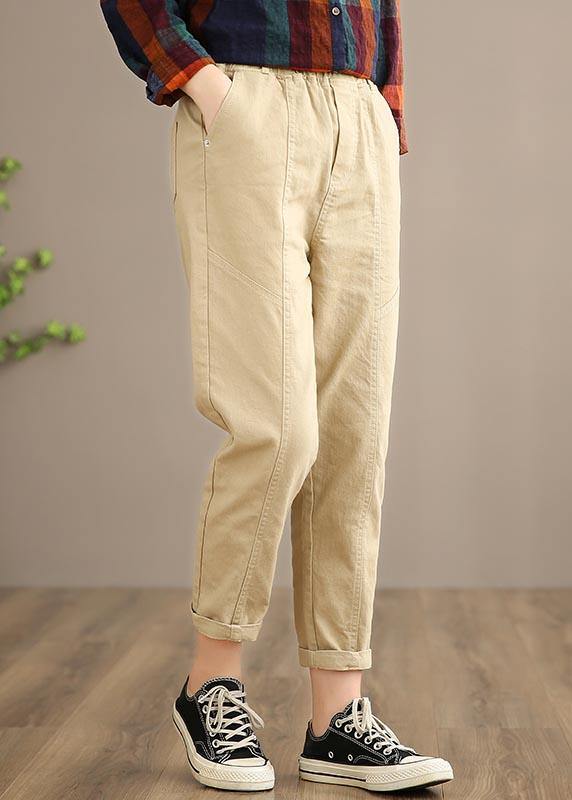Unique Beige Pant Clothing Spring Elastic Waist Ideas Pants