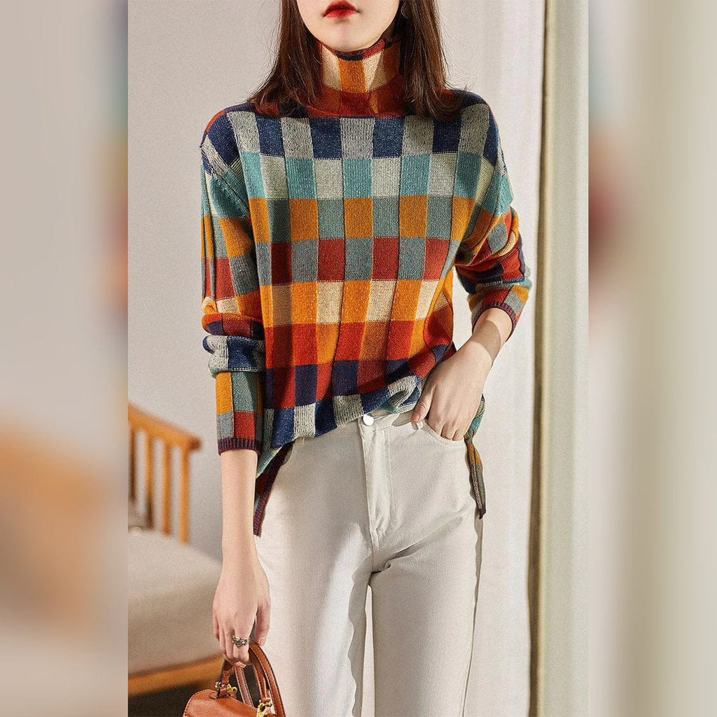 JO | Elegant plaid sweater