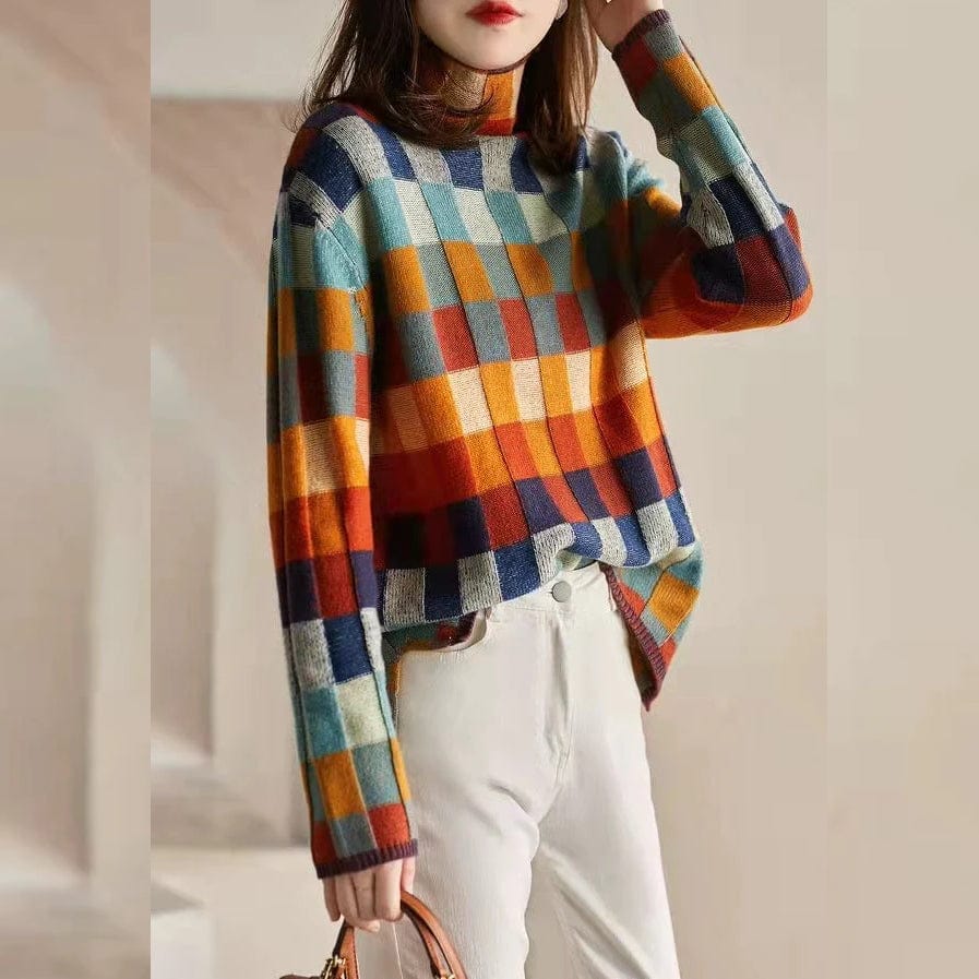 JO | Elegant plaid sweater