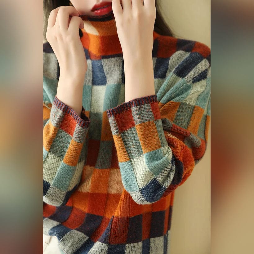 JO | Elegant plaid sweater