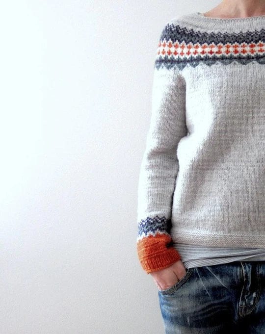 JO | Gray boho-style sweater