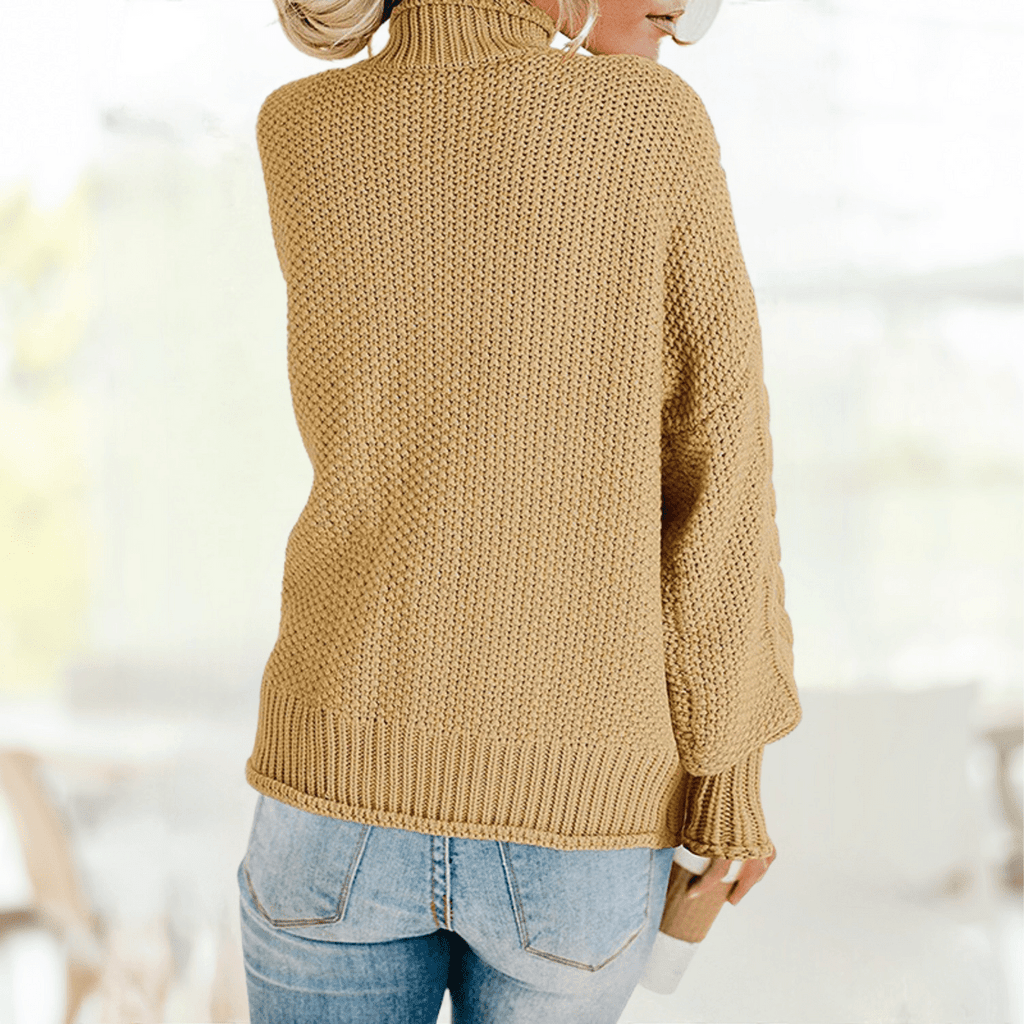 JO | Yellow fashionable turtleneck sweater