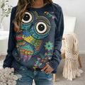 JO | Sweater with artistic owl print