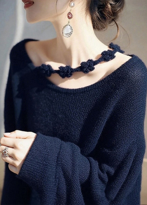 Wine Red O-neck Cozy Knit Sweater Fall