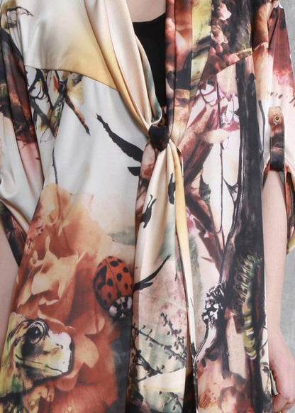 Sunrise Paitings Silk Summer Dresses
