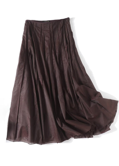 Black High Waist Patchwork Draping Tulle a Line Skirts