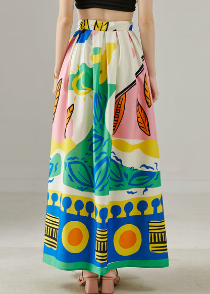 Exra Large Hem Print Original Design Skirt Summer