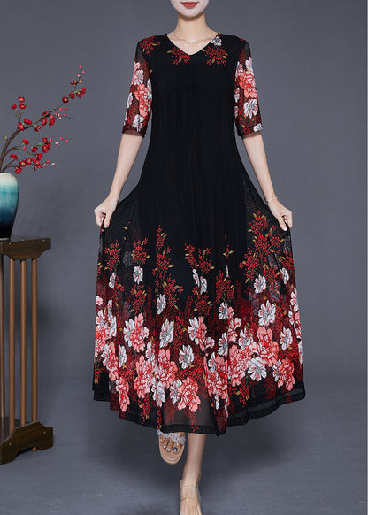 Red Tulle a Line Dress Slim Fit Exra Large Hem Summer