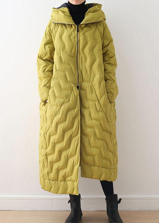 Yellow Coat Hooded Parka Overcoat-limited Stock