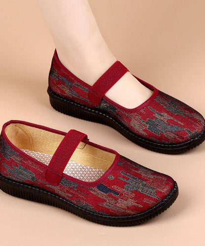 Flat Shoes for Black Cotton Fabric