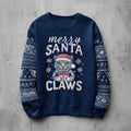 Comstylish Women's Christmas Cat Comfortable Crew Neck Sweatshirt