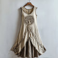 Viking Tree Of Life Celtic Knot Art Linen Tank Dress artswardrobe