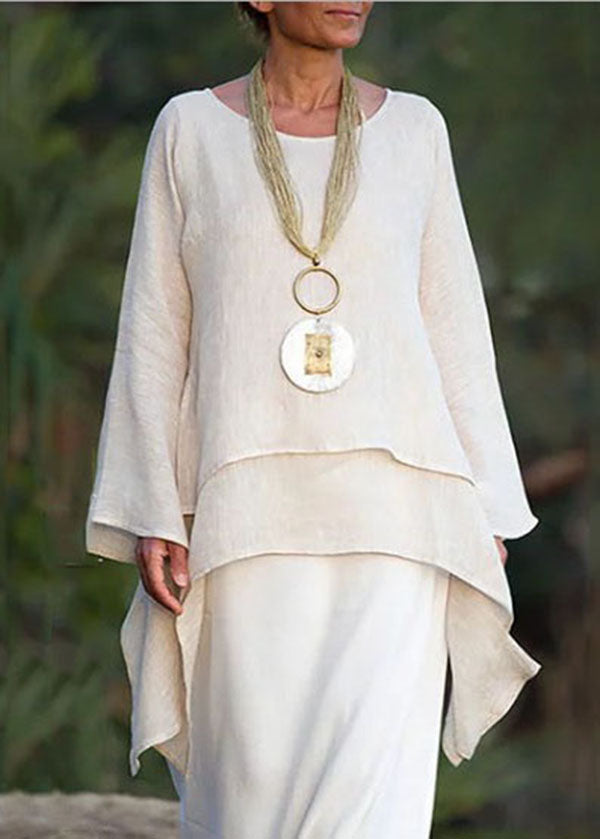 Long Sleeve Asymmetrical Blouse