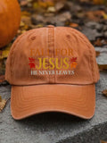 Unisex Fall For Jesus He Never Leaves Baseball Cap artswardrobe