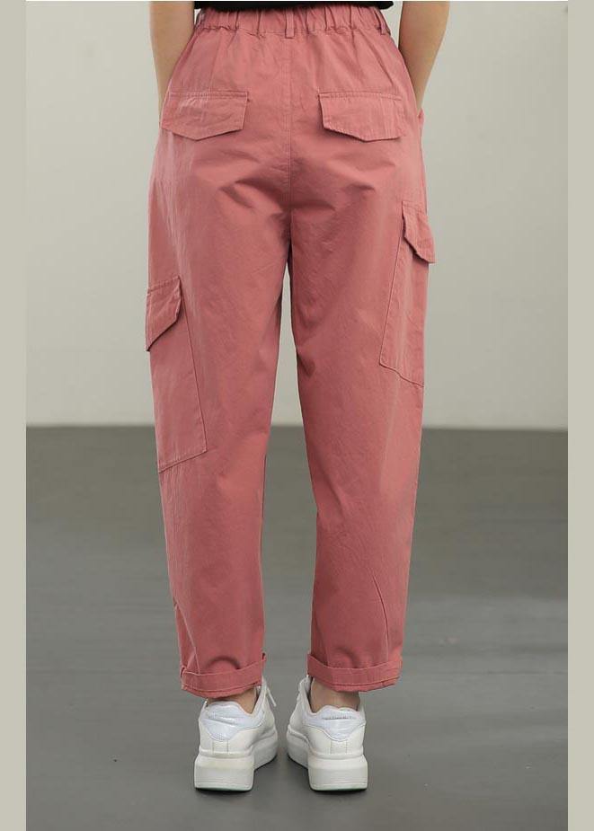 Diy Rubber Red Pockets Pockets Summer Pants Trousers