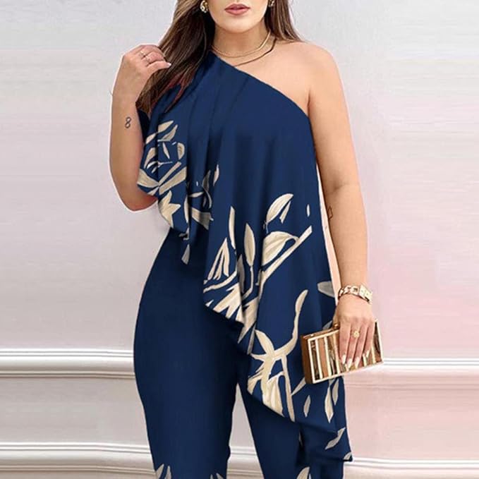KS | Asymmetric ruffle jumpsuit