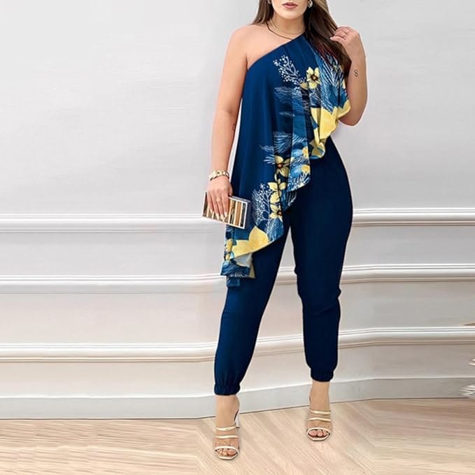 KS | Asymmetric ruffle jumpsuit