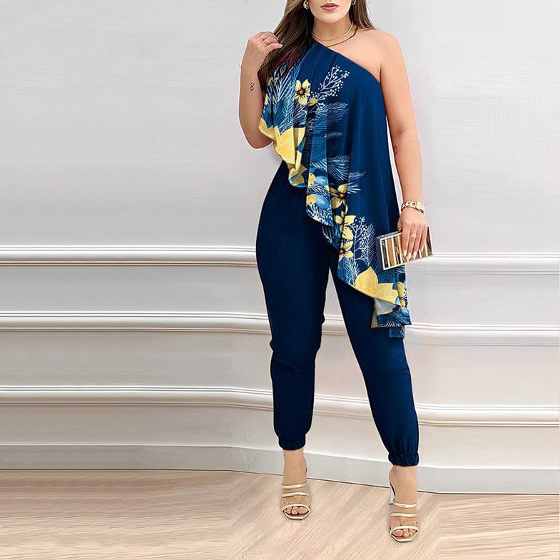 KS | Asymmetric ruffle jumpsuit