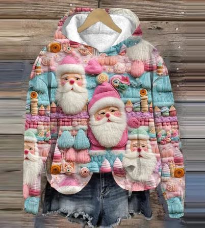 JO | Vintage Santa Hoodie with print