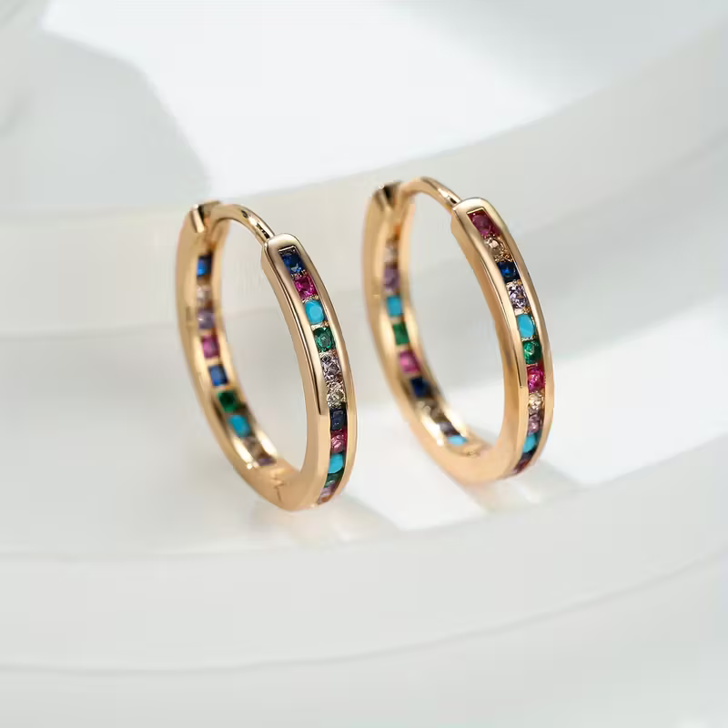 Rainbow Gem Earrings