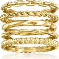 Gold Stackable Rings Set