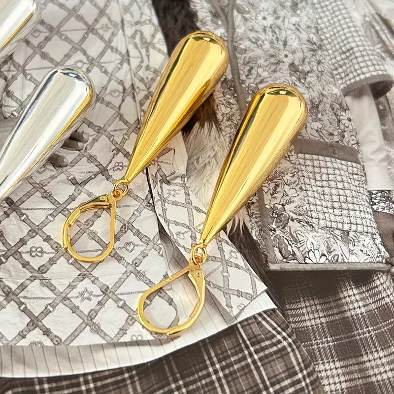 Delicate Artisan Gold Earring