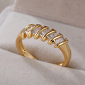Crystal Minimalist Gold Ring