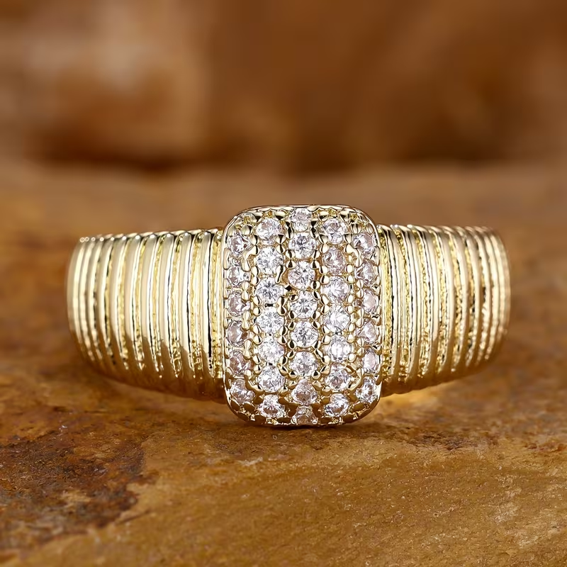 Delicate Artisan Gold Ring