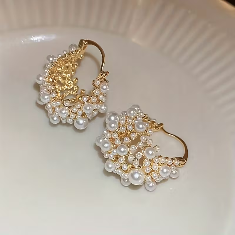 Vintage Handmade Gold Earring