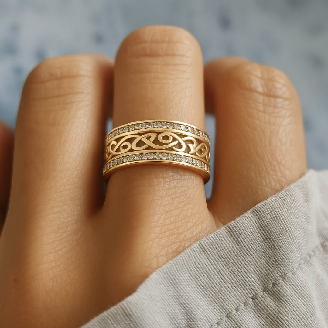 Delicate Artisan Gold Ring