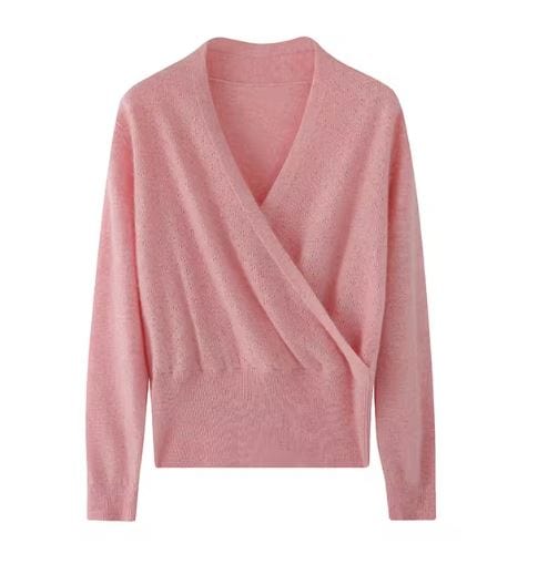 JO | Cross V-neck cashmere sweater