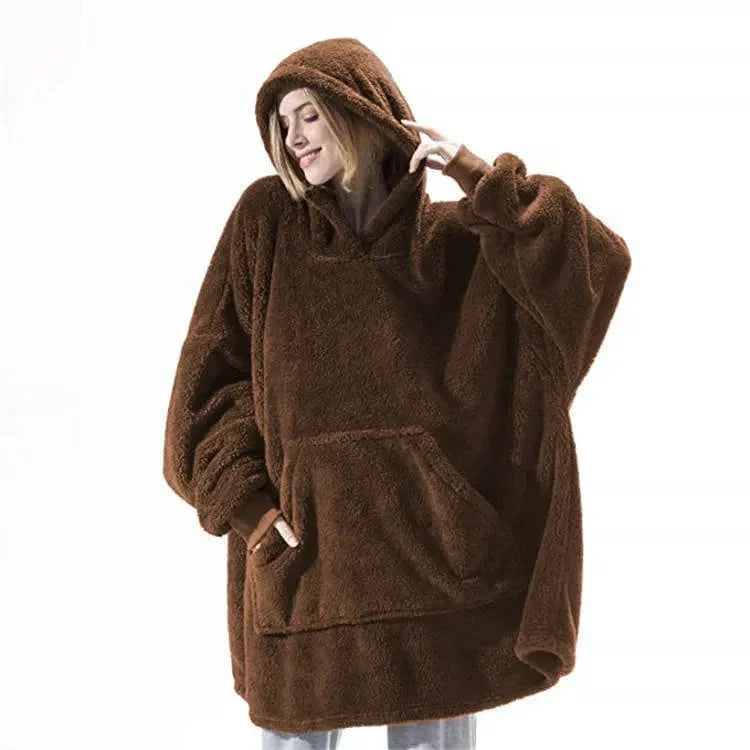 JO | Oversized hooded fleece pullover