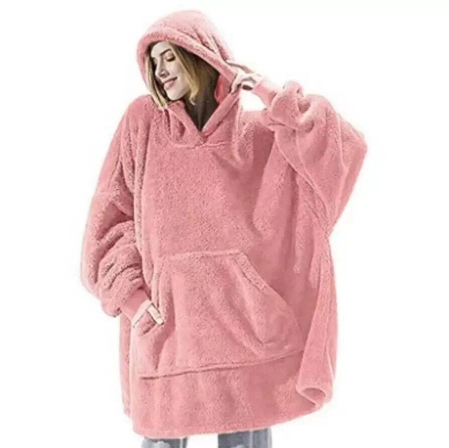 JO | Oversized hooded fleece pullover