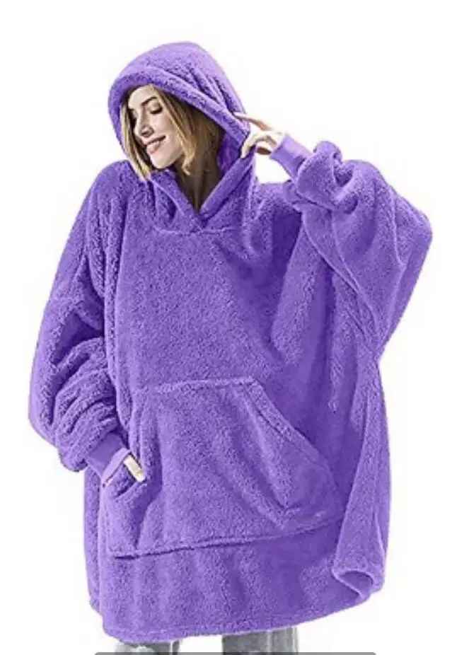 JO | Oversized hooded fleece pullover
