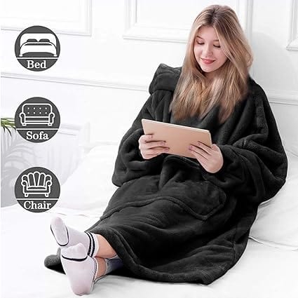 JO | Oversized hooded fleece pullover