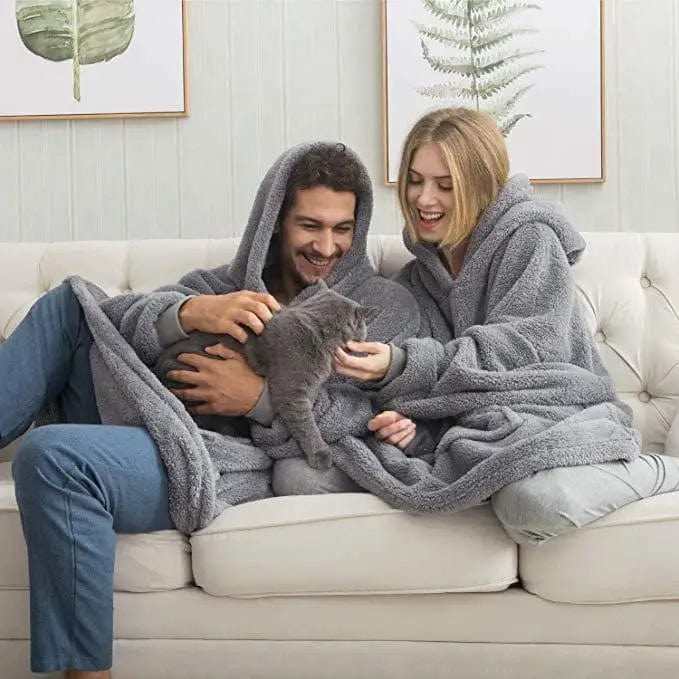 JO | Oversized hooded fleece pullover